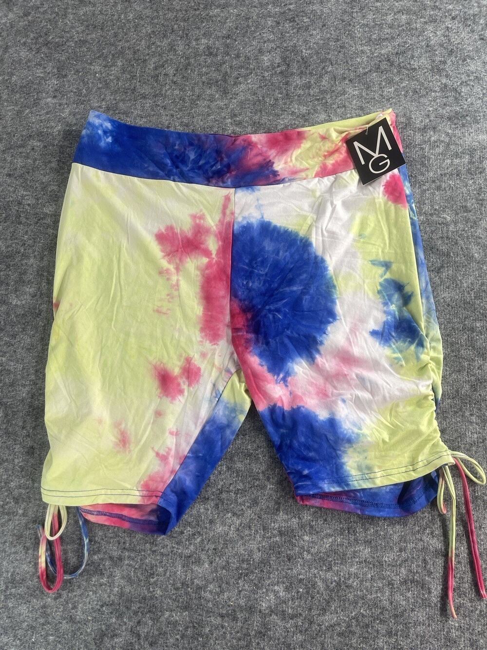 Mlle Gabrielle Shorts Womens 3X Tie Dye Compression Bermuda Yoga Gym N212